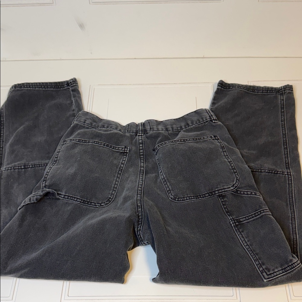 RSQ Utility Jeans Gray Carpenter Style Size 28x32 Streetwear Double Knee Unisex - Picture 5 of 13